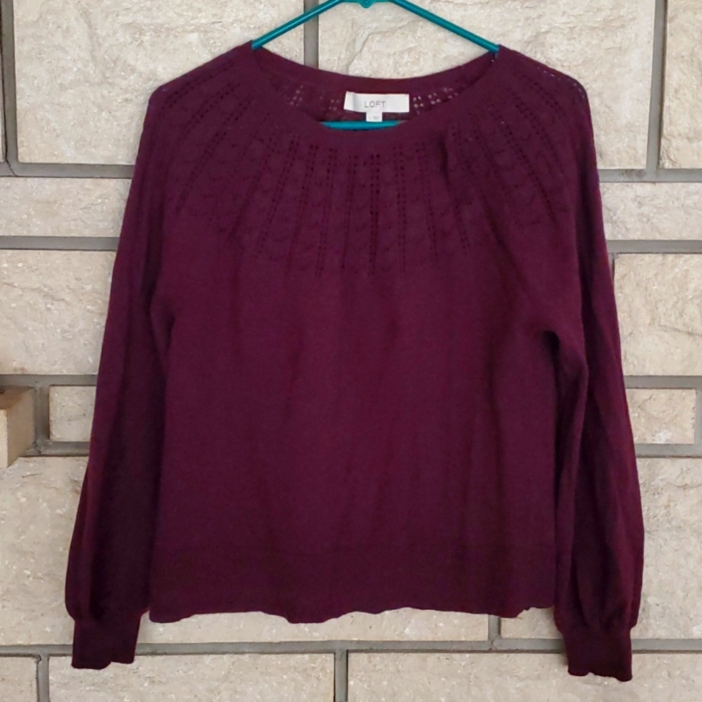 Plum wool Loft sweater Sz L